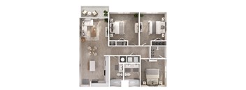 C1 Floor Plan at Estraya Boerne, Texas