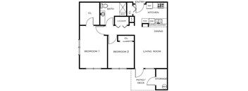 2 Bed 1 Bath