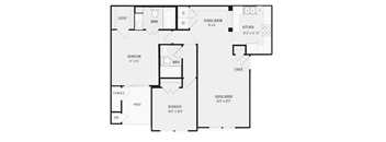 2B Floor Plan at Residences at Salado, San Antonio, Texas