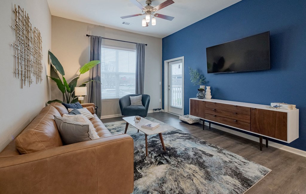Living Room at Seleno at Bridge Street, Alabama