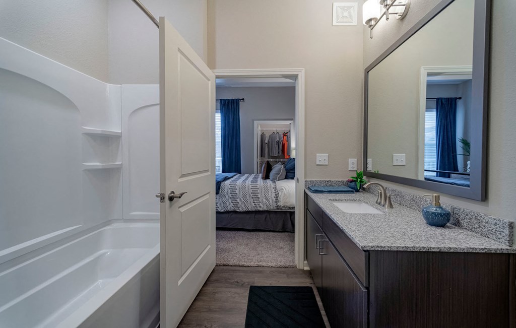 Model Bathroom at Seleno at Bridge Street, Huntsville