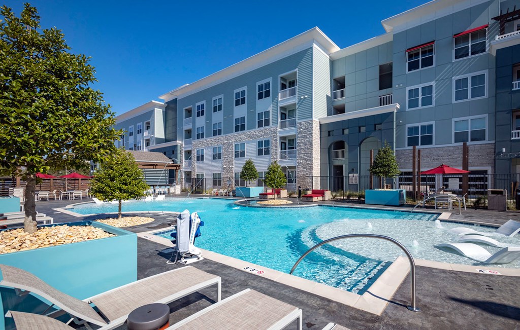 Pool during the day at Seleno at Bridge Street, Alabama