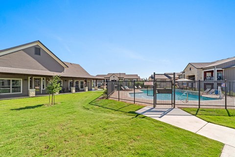 Secured Pool View at Residences at the Landing, Kerrville, Texas