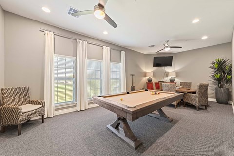 Billiards Table at Residences at the Landing, Kerrville, TX