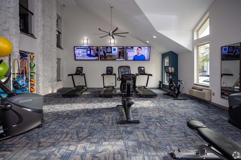 A gym at Addison at Sutherland, Knoxville Tennessee  