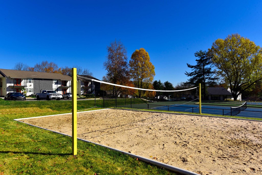 A sand volleyball court at Addison at Sutherland, Knoxville  