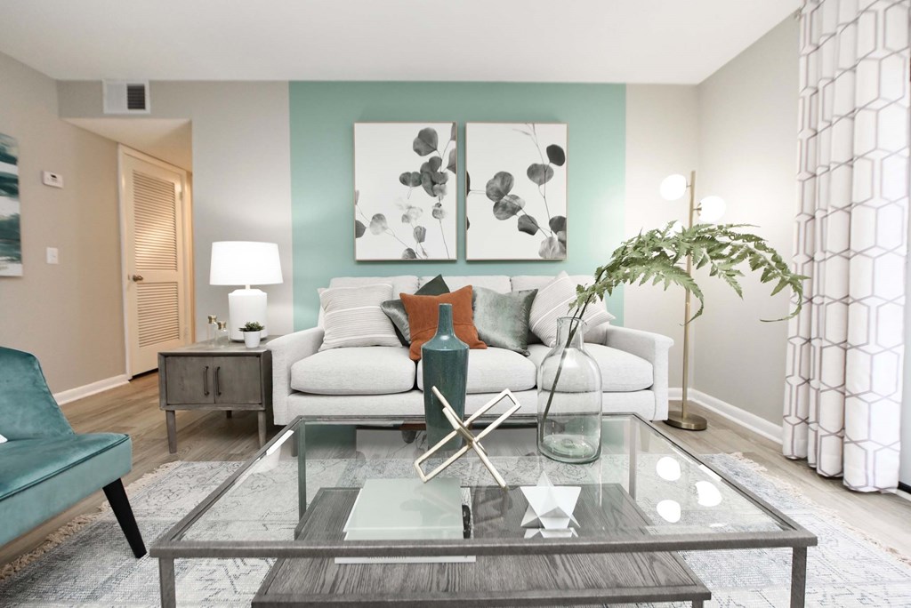 Living Room at Addison at Sutherland, Knoxville, TN  