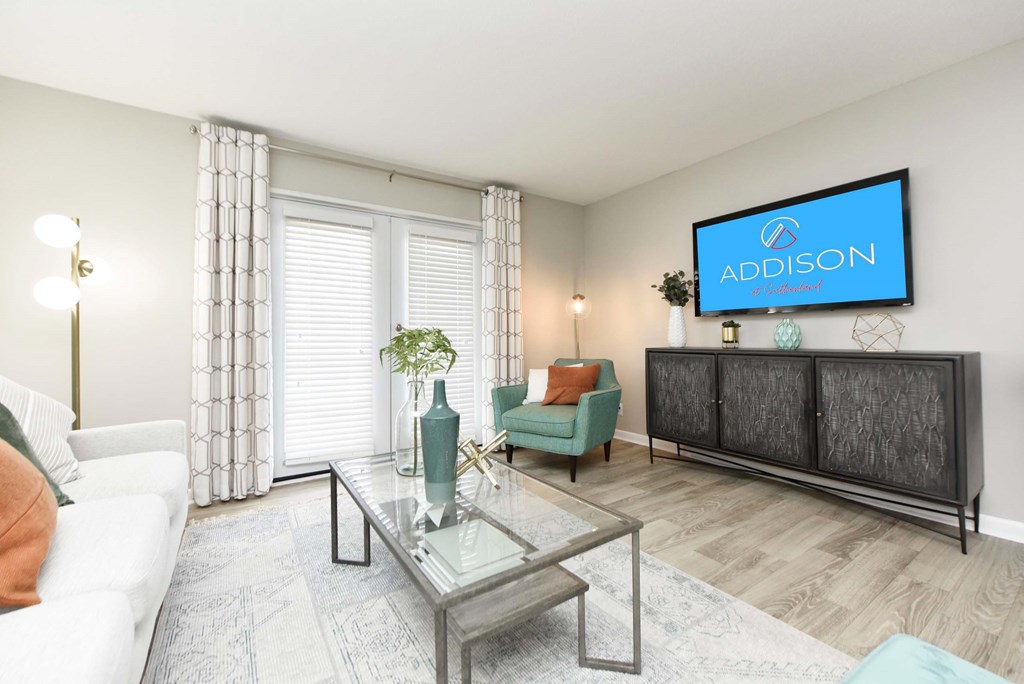 Living Room Interior at Addison at Sutherland, Knoxville, 37909