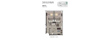 A diagram of a 2 bedroom apartment on the 2nd floor of a building.