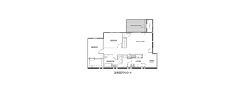 2 Bedroom Floor Plan at Gladstone Apartments, Columbus, 47201