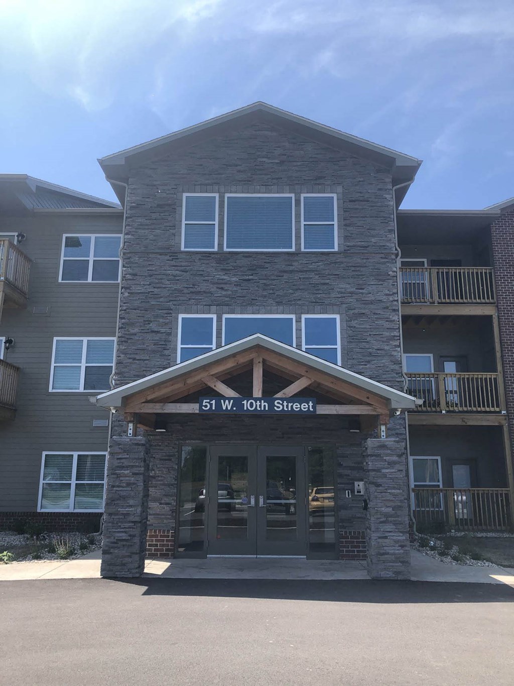 Entrance View at Lake Park Market Apartments, Hobart