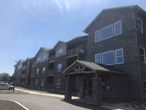 Building Exterior at Lake Park Market Apartments, Indiana