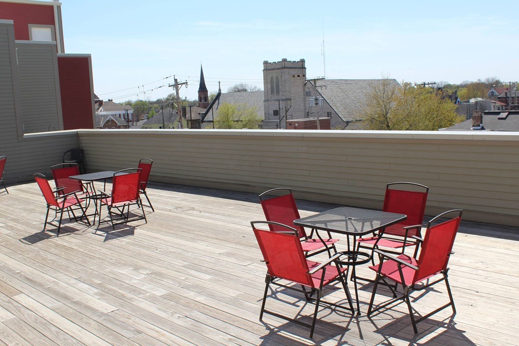 Rooftop Patio at North Harrison Senior Apts, Shelbyville, 46176