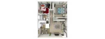 Heritage Park Montclair 2 Bed 1 Bath Downstairs Floorplan