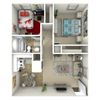 Heritage Park Montclair 2 Bed 1 Bath Downstairs Floorplan