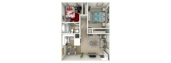 Heritage Park Montclair 2 Bed 1 Bath Upstairs Floorplan