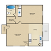 Saddleback Ranch 1 Bed 1 Bath Downstairs Floorplan