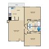 Saddleback Ranch 2 Bed 2 Bath Downstairs Floorplan