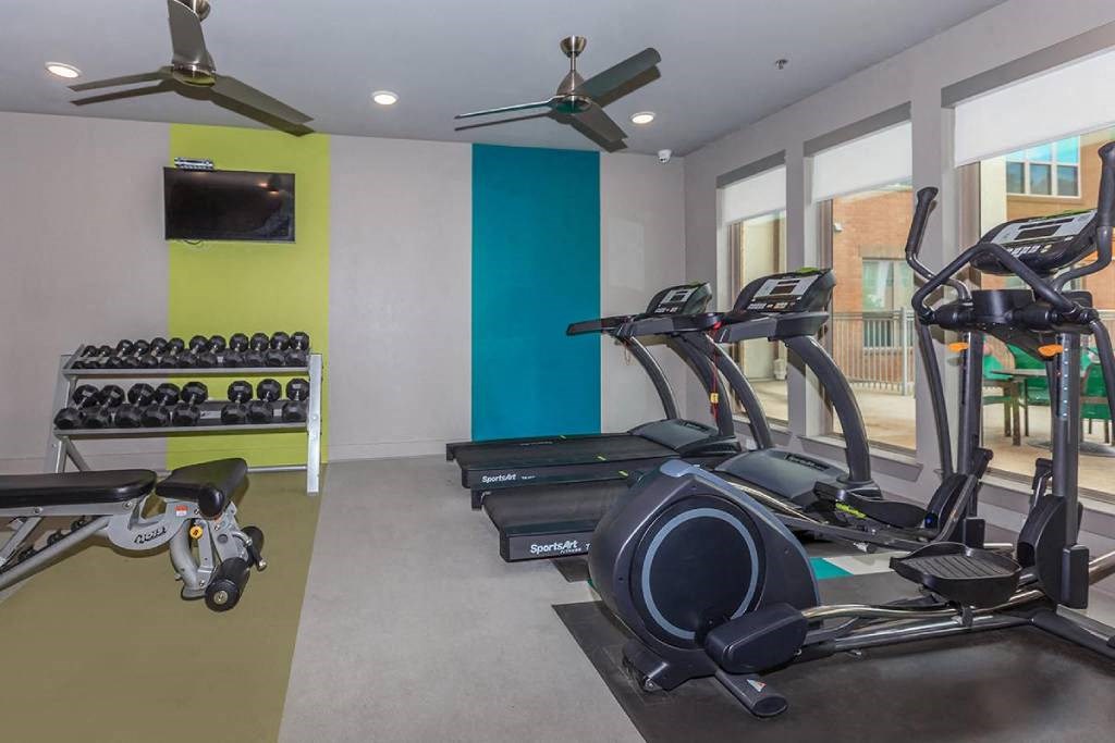 the gym at the apartments for rent
