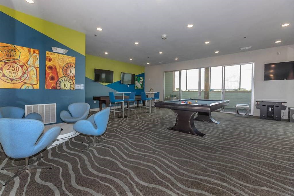 play a game of pool in our games room