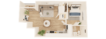 1 Bedroom, 1 Bath D