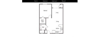 a floor plan of a bedroom apartment