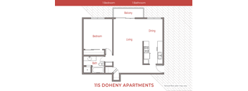this floor plan is an approximation of our 1 bedroom floor plan