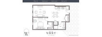 1 Bedroom G floor plan