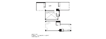 a floor plan of a 1 bedroom floor plan