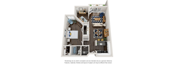 Plan E 1 Bedroom + Den