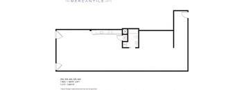 a floor plan of a house with a bedroom and a bathroom