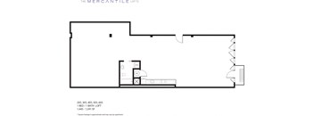 a floor plan of a house with a bedroom and a living room