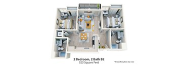 2 Bed, 2 Bath B2