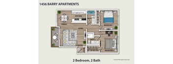 Two Bedroom, Two Bath