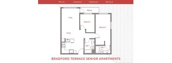 a floor plan of a bedroom apartment