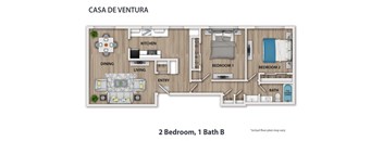 a floor plan of a room with a bathroom and a bedroom