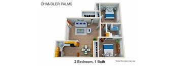 2 Bedroom, 1 Bath