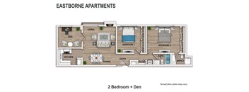 a floor plan for the eastbourne apartments