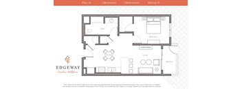 a floor plan of a bedroom apartment