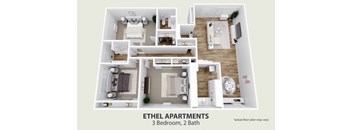 3 Bedroom, 2 Bath
