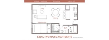 a floor plan of the executive house apartments