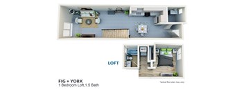 1 Bedroom, 1.5 Bath