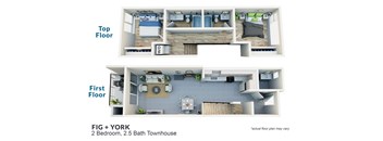 2 Bedroom, 2.5 Bath