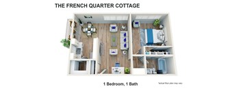 a floor plan of the french quarter cottage