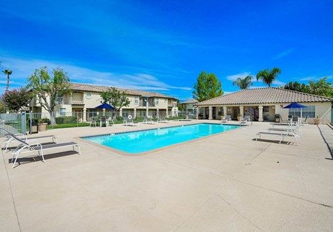 the swimming pool at our apartments