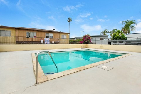 the swimming pool at our apartments