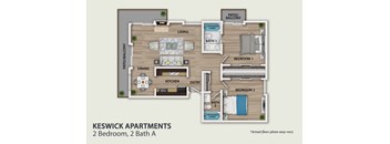 2 Bedroom, 2 Bath