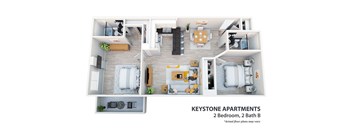 a floor plan of keystone apartments
