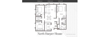 a floor plan of north hanger house
