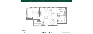 Wilshire - 1 Bedroom Plus Den, 1 Bath